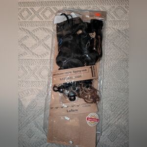 LaFlare Natural Body Brazilian Virgin Remy Hair - Black with Brown Ends